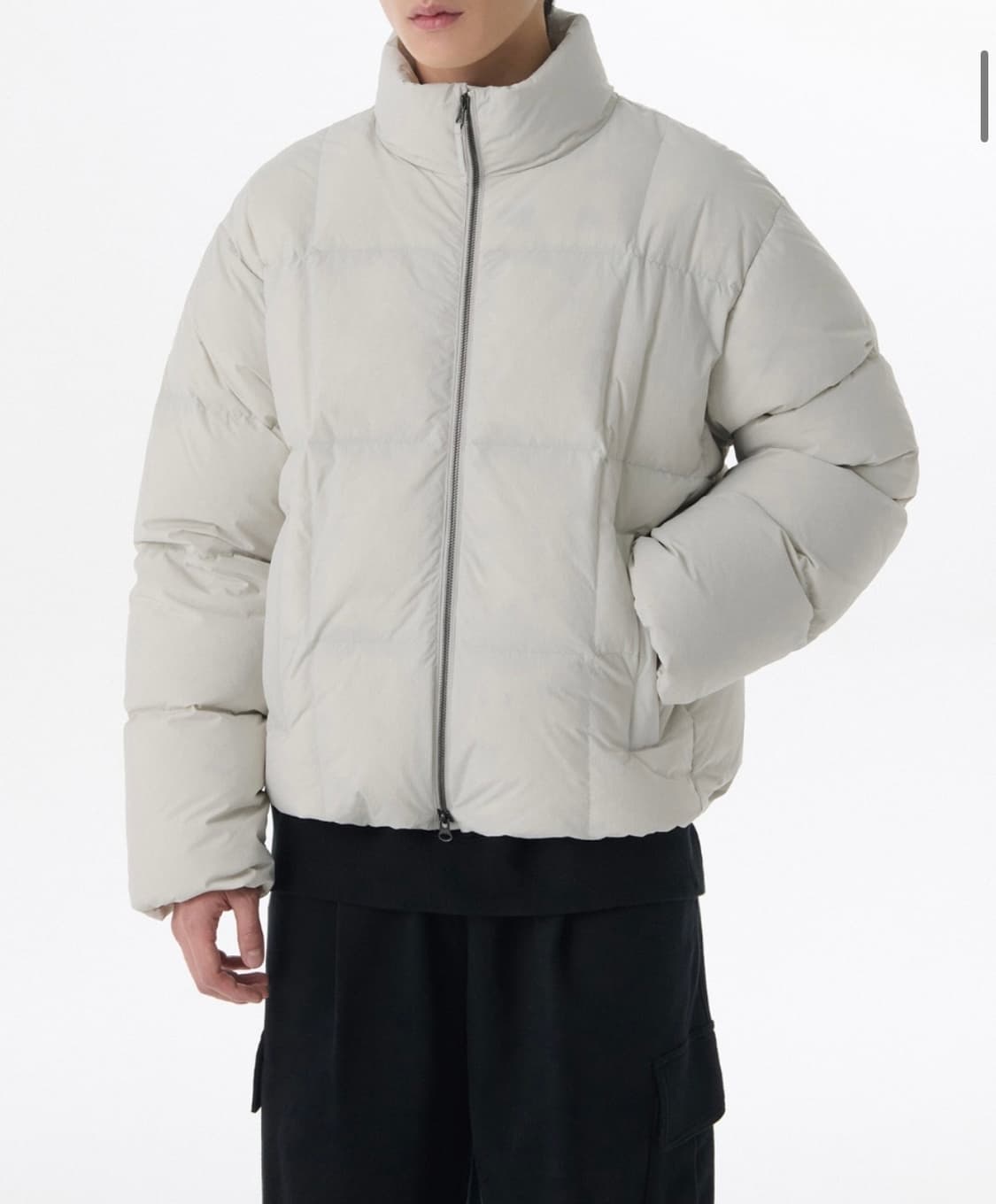 덕다운 스퀘어 퀼티드 숏패딩 상품이미지2