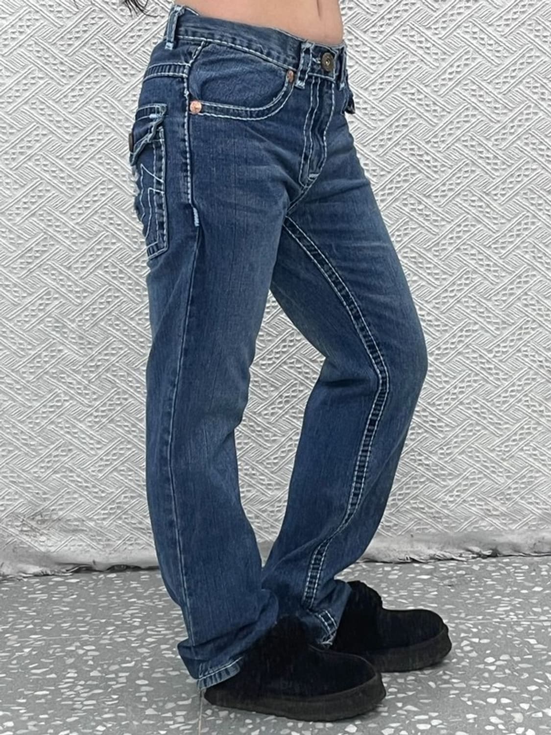 트루릴리젼 빌리슈퍼티 디스트로이드 포켓 데님팬츠 30인치 C07077 상품이미지2