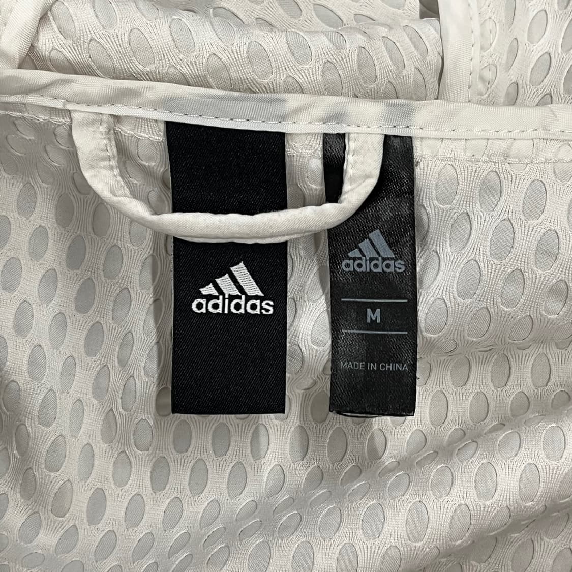[정품/M] 아디다스 화이트 삼선 후드 바람막이 b10 상품이미지5
