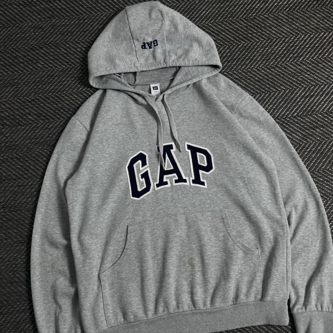 Gap 빅로고 그레이 박시핏 후드 티셔츠y 3602 상품이미지1