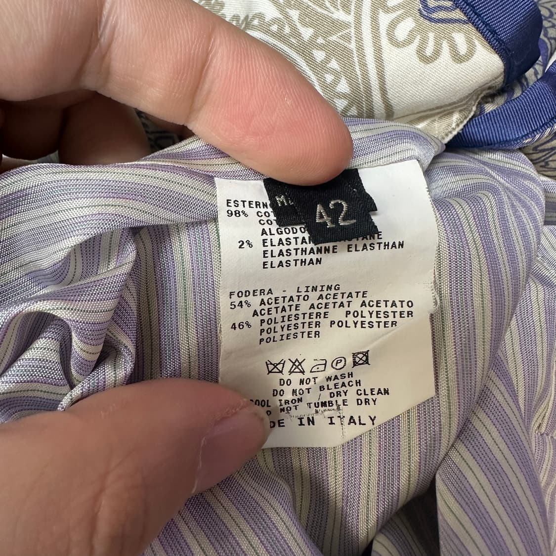 에트로 페이즐리블레이저 42 Size 상품이미지4