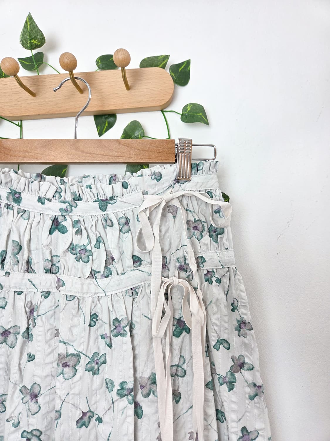 민트 플라워 미디 스커트 상품이미지2