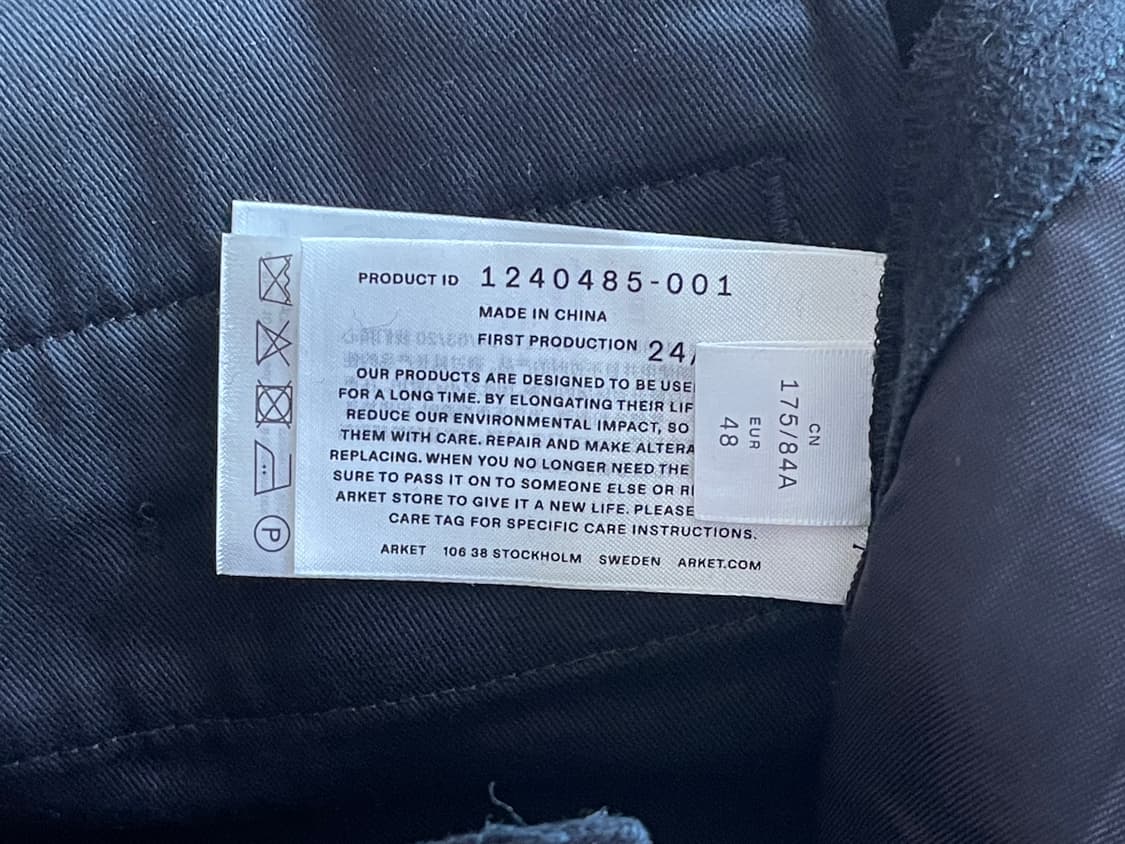 아르켓 블랙 릴렉스드 울 트라우저 상품이미지6