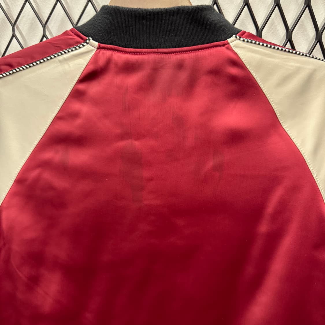 JPN VINTAGE 리버시블 스카쟌 봄버 자켓 레드 블랙 상품이미지8