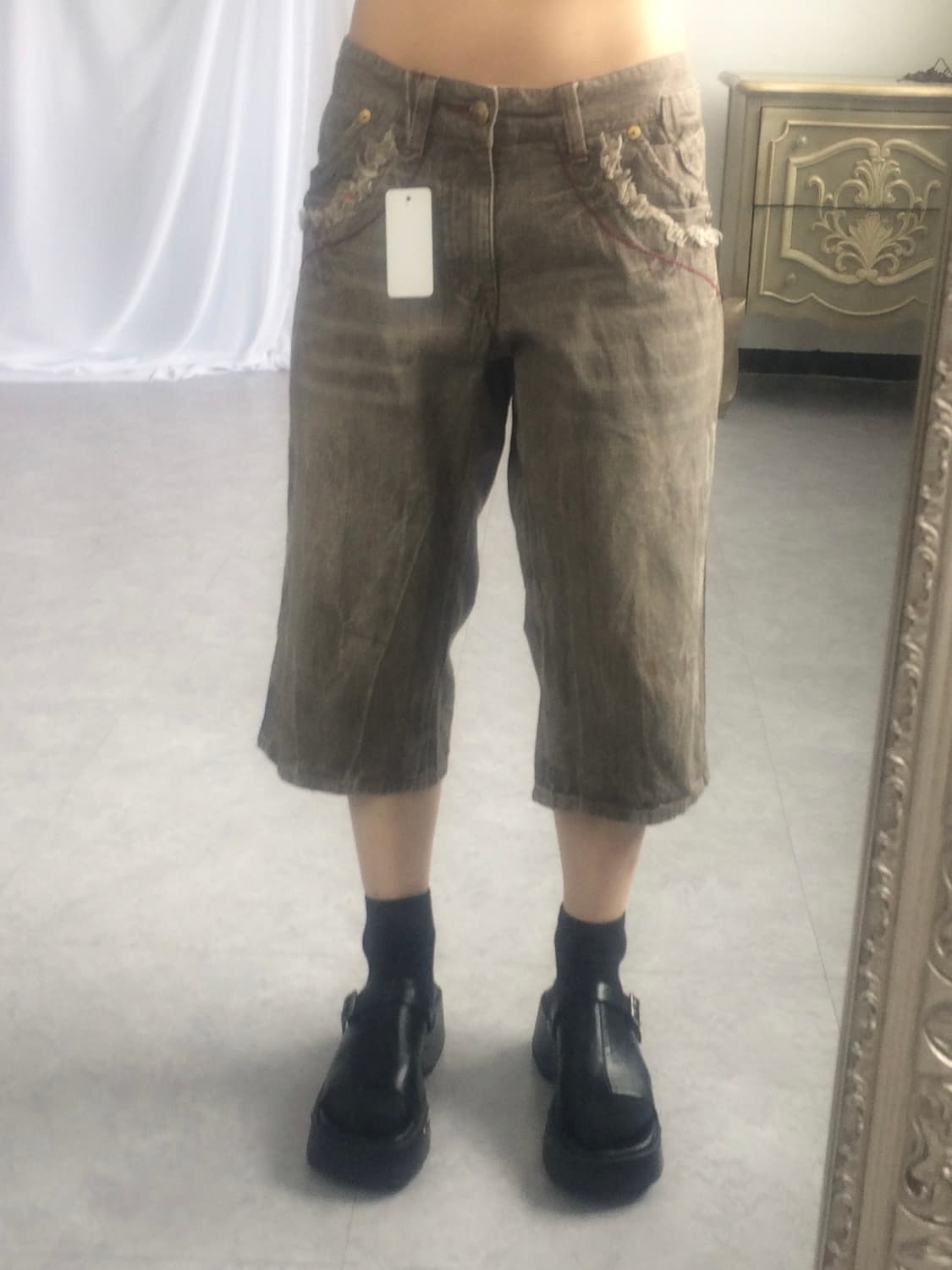 Grunge mood washing half pants 상품이미지8