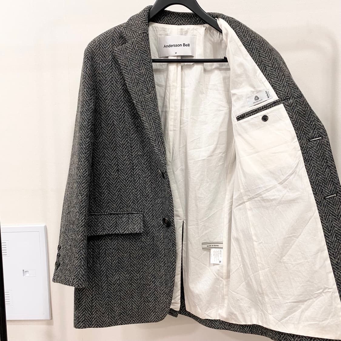 앤더슨벨 대디 클래식 헤링본 앙고라 울 자켓 상품이미지6