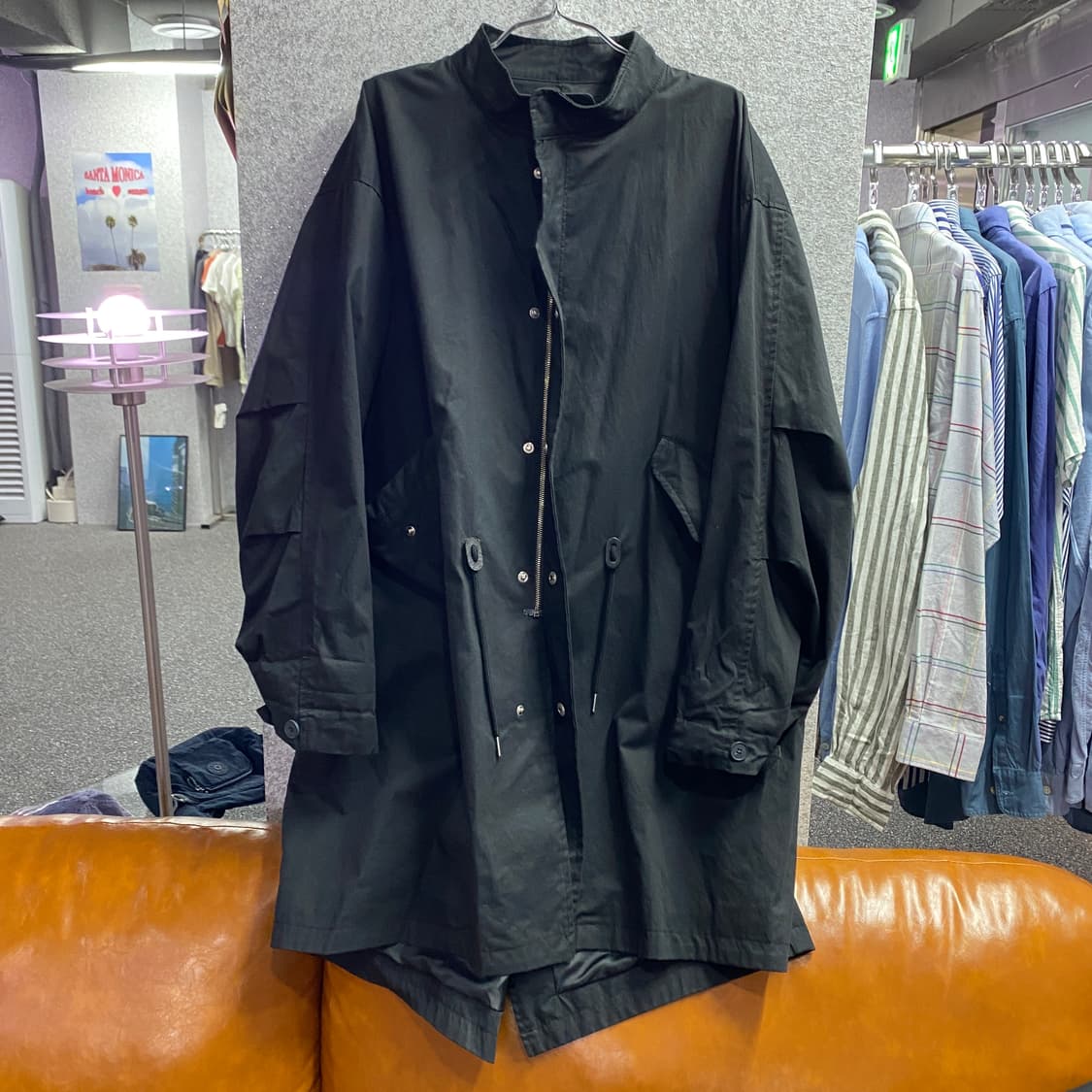 베이스모먼트 블랙 피쉬테일 야상 자켓 B4500 상품이미지2