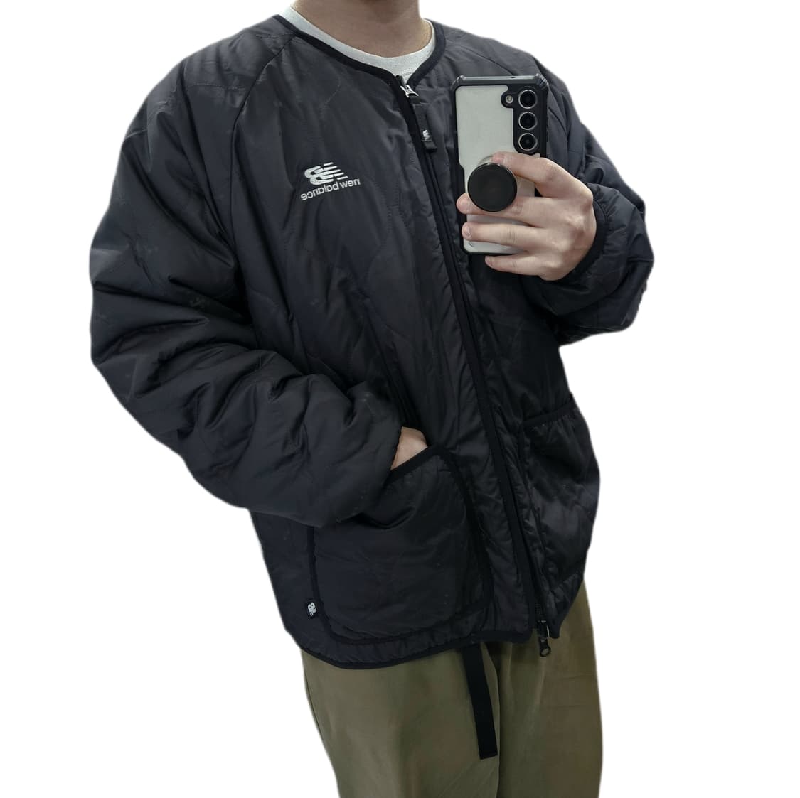 L 100) 뉴발란스 리버시블 후리스 퀼팅자켓 상품이미지1