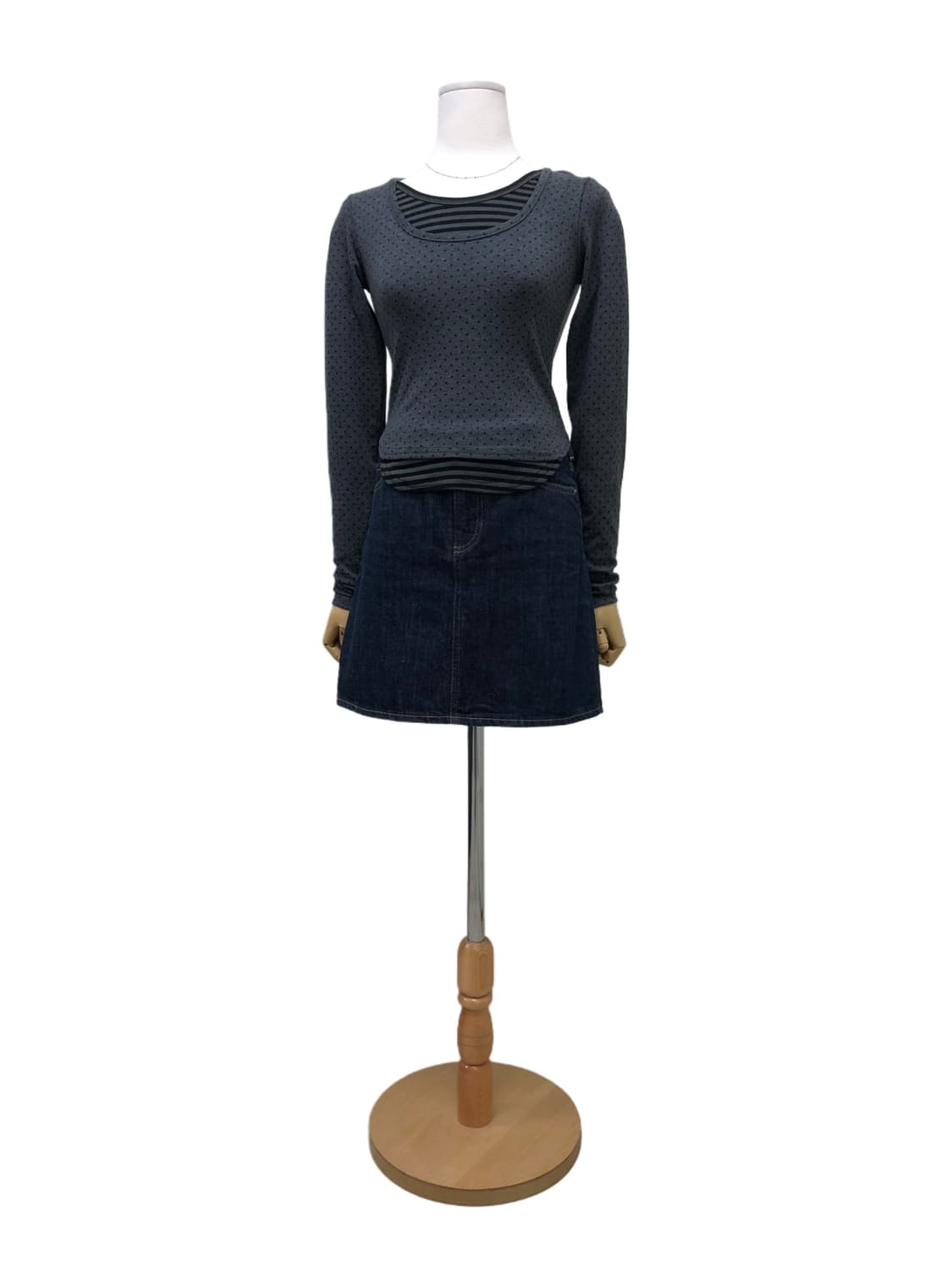 도트 레이어드 티셔츠 상품이미지2