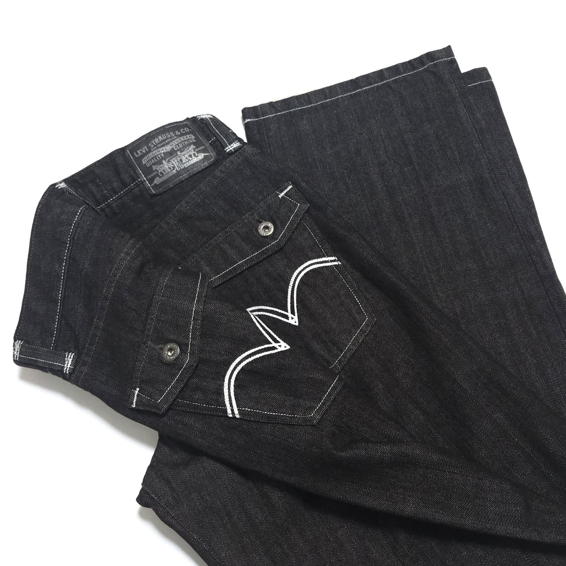 리바이스 00s 569 루즈 스트레이트 블랙 데님 팬츠 상품이미지5