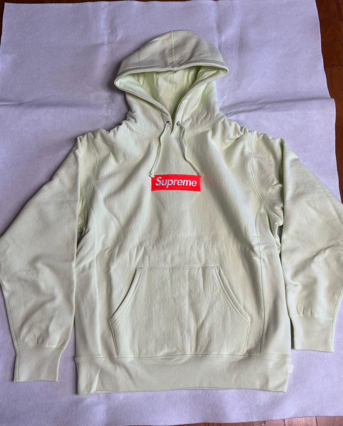 [L] 17FW 슈프림 박스로고 후드 페일라임 상품이미지2