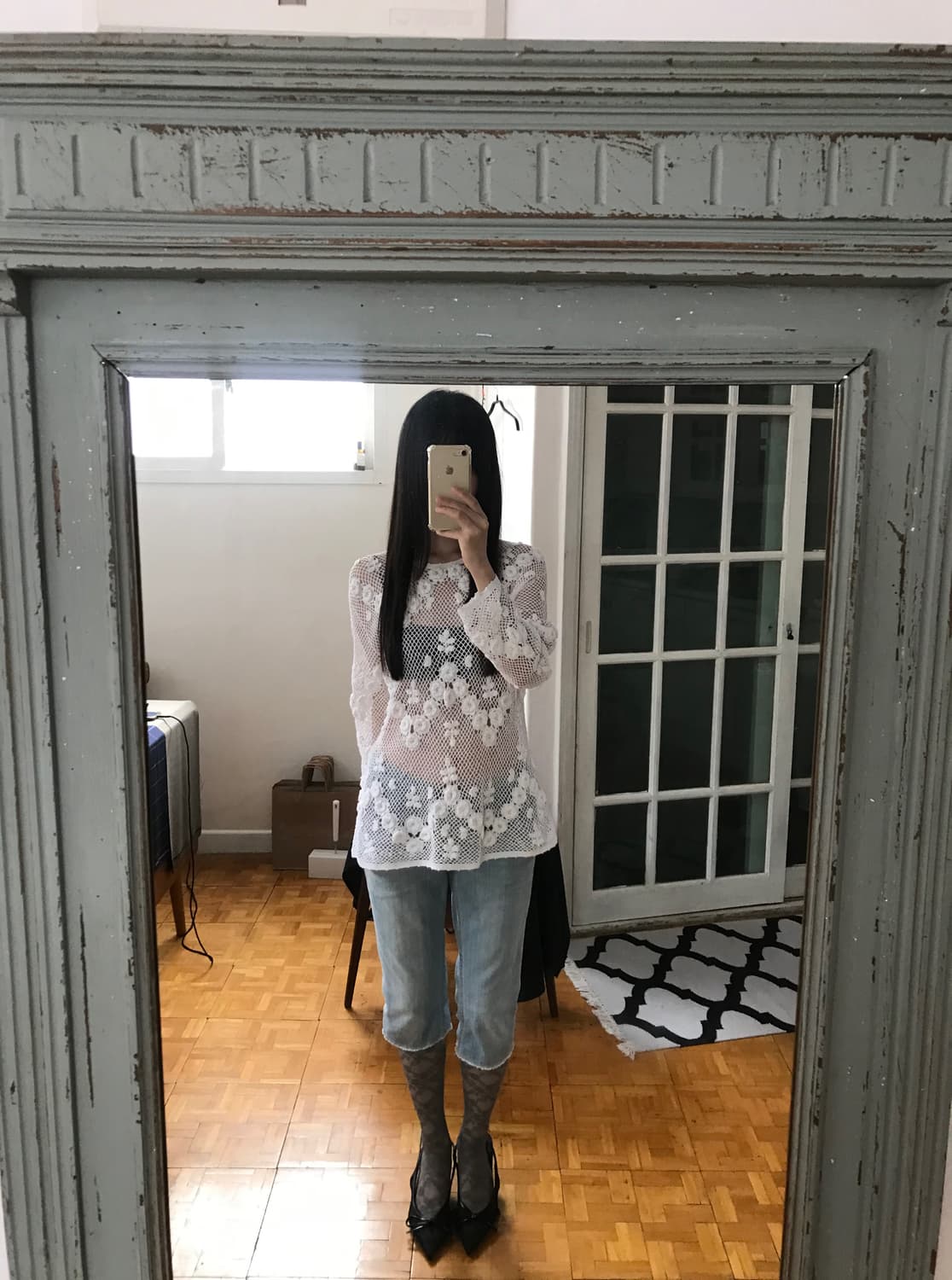 vintage flower net knit  상품이미지7