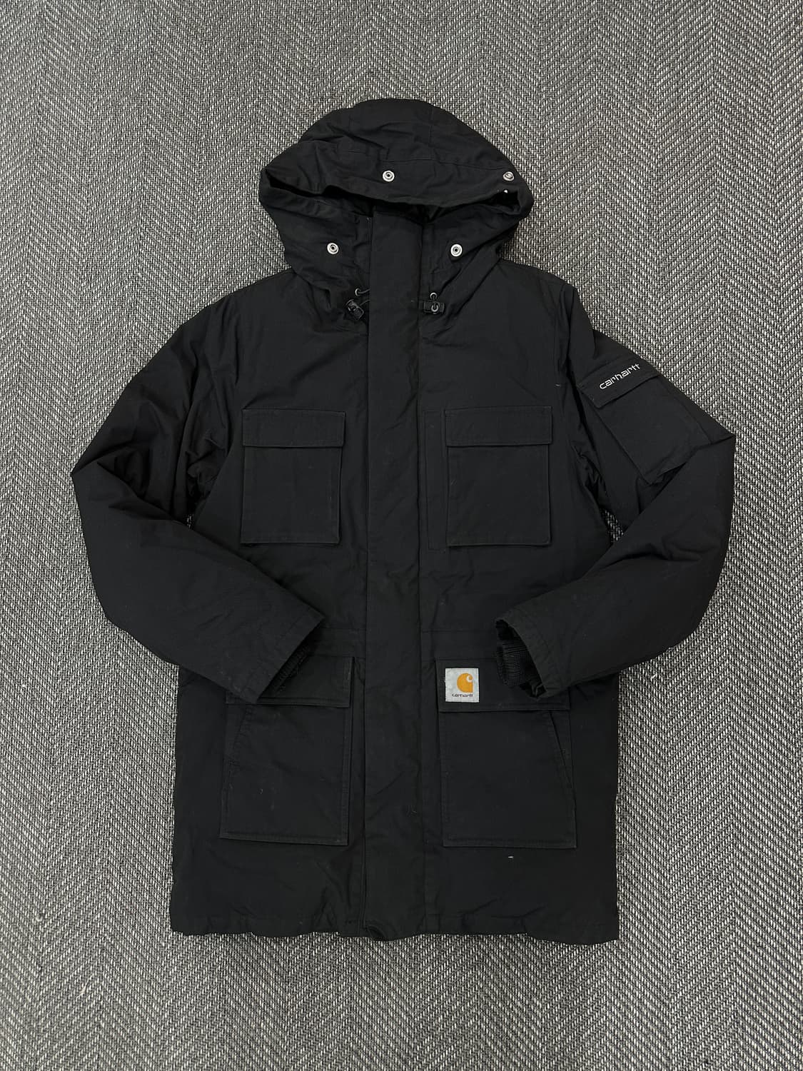 칼하트 WIP 봄버 자켓 파카 블랙 상품이미지1