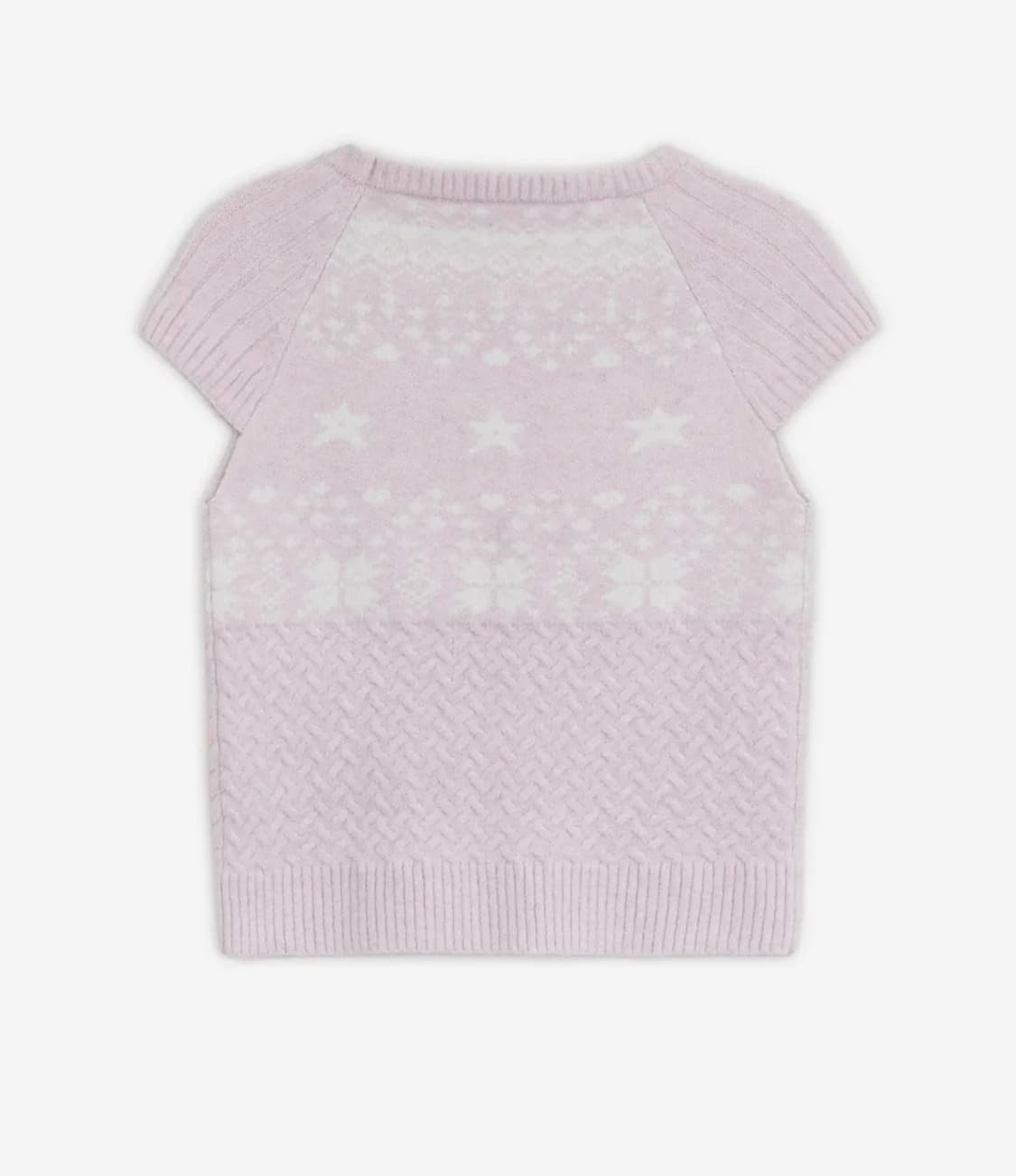 허그유어스킨 스타 윙 니트 탑 핑크 상품이미지2