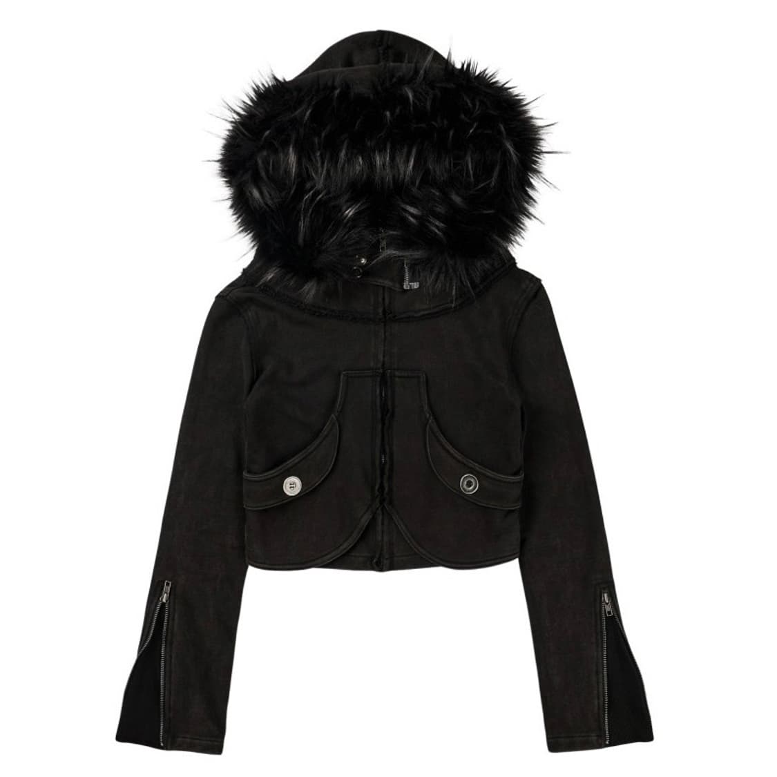 보니앤키예 Bonienkiye 퍼자켓 distressed fur hood 상품이미지1