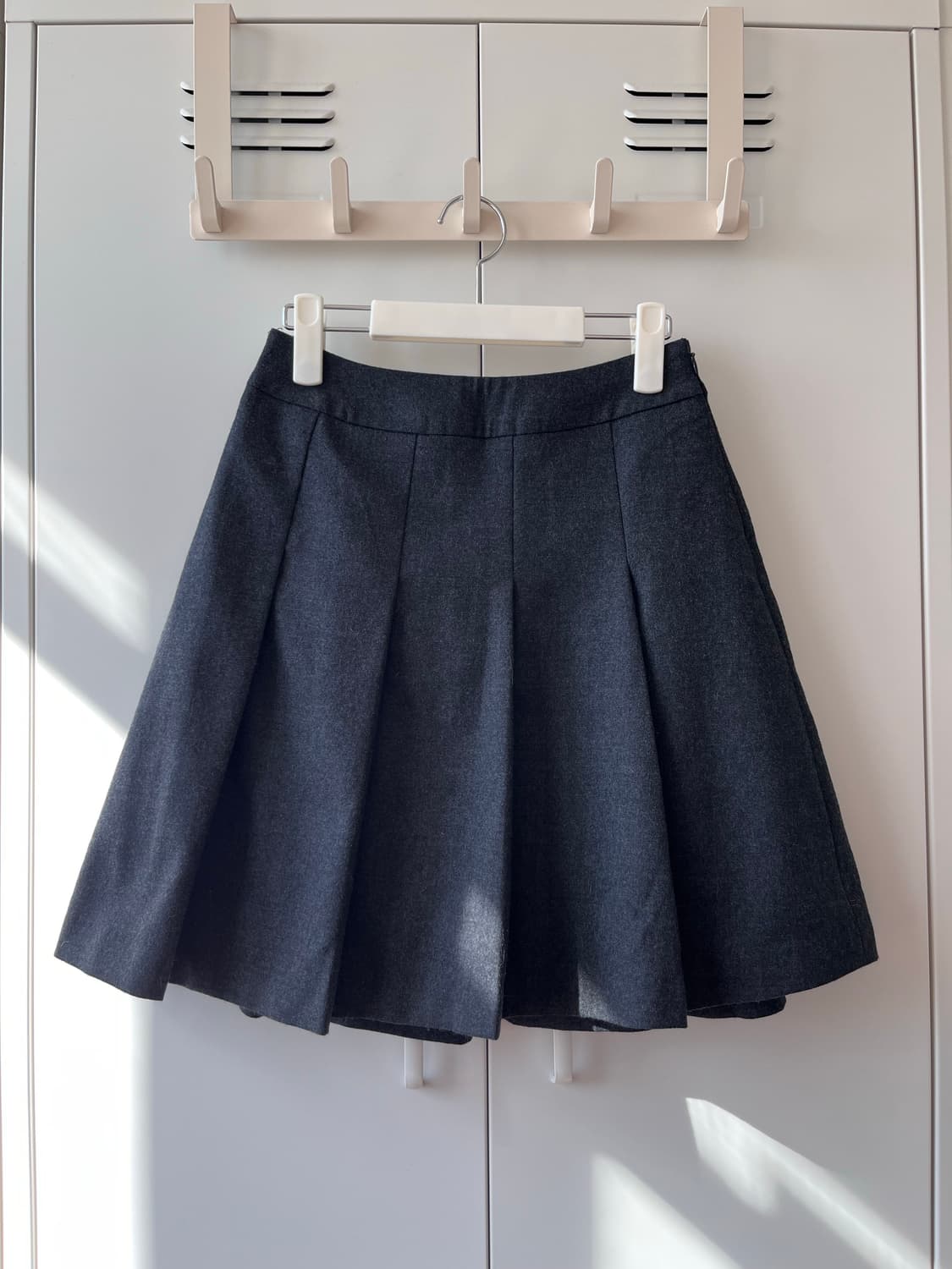 Vintage 차콜 주름 플리츠 미디 스커트 상품이미지6