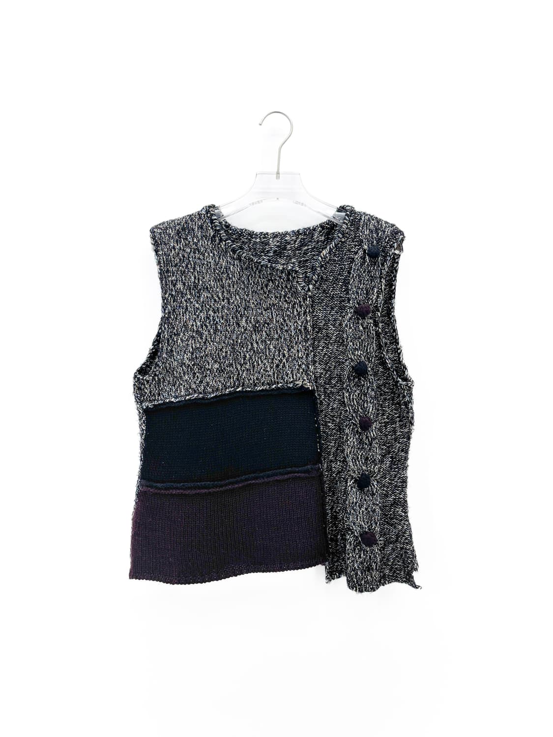 빈티지 패치워크 니트 베스트 상품이미지1