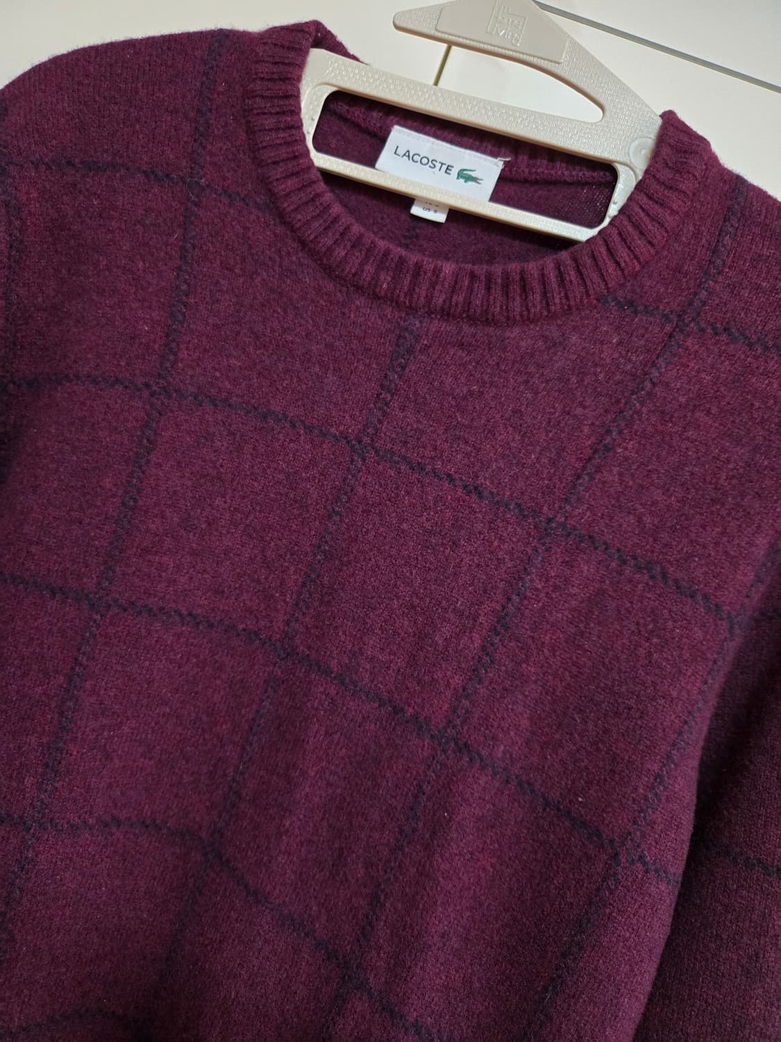 라코스테 울 버건디 니트 스웨터 상품이미지2