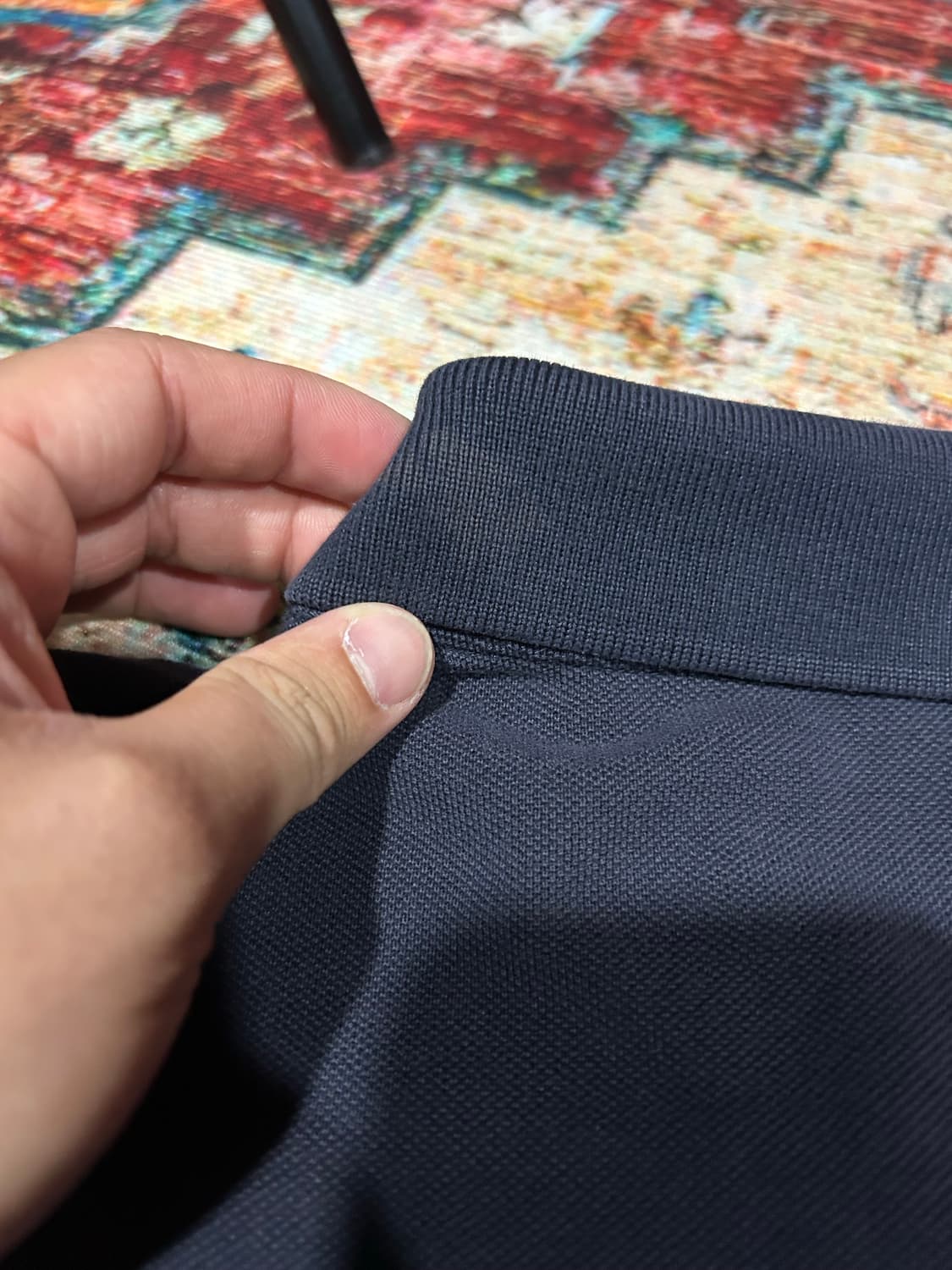 [M] 빔즈 하트 플라워 패턴 카라 반팔 상품이미지7