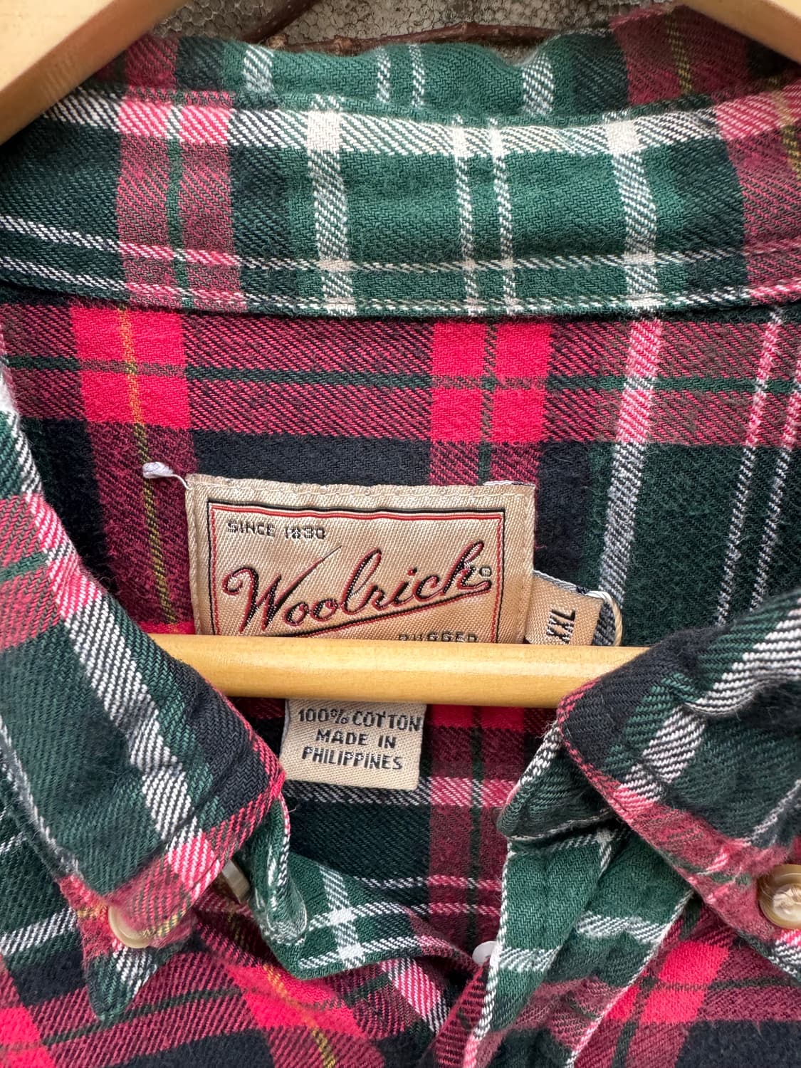 90s 울리치 빈티지 체크 패턴 플란넬 셔츠 2xl 빅사이즈 상품이미지5