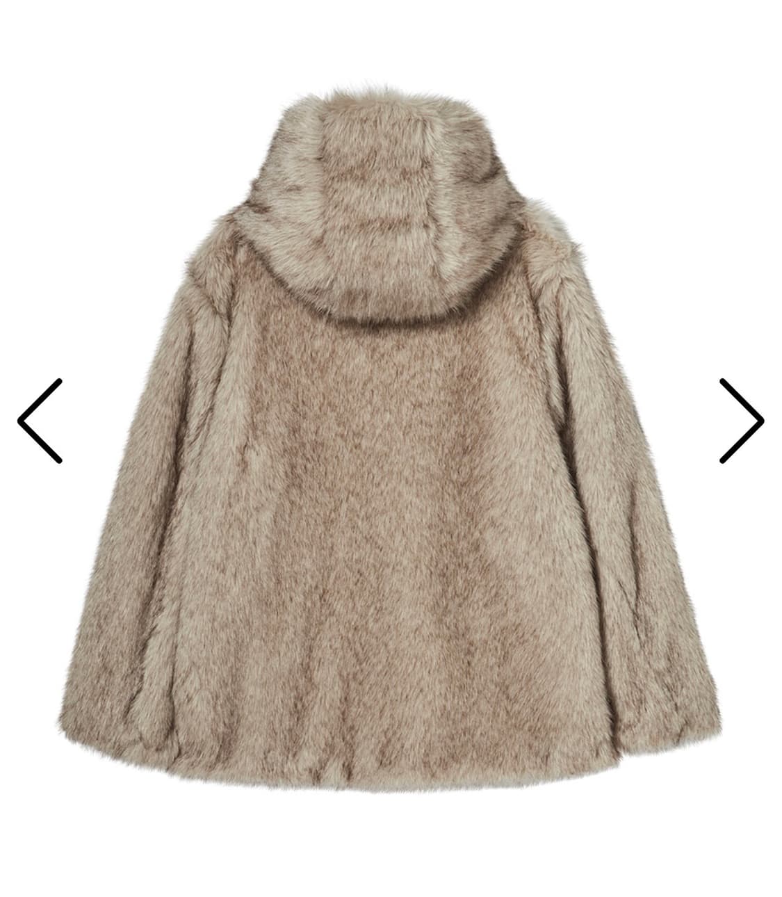 Nyxx 후드 퍼코트 베이지 상품이미지4