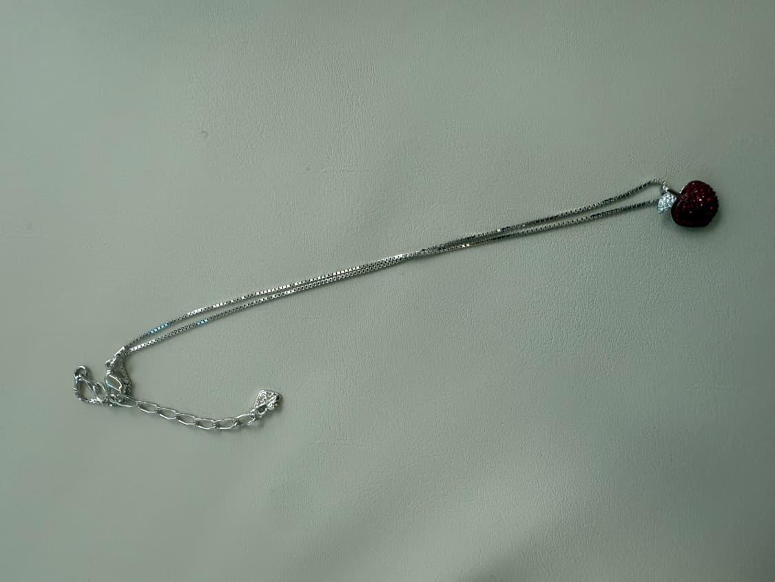 [새상품] 스와로브스키 레드 애플 네크리스 실버 은 금 골드 다이아 티파 상품이미지6