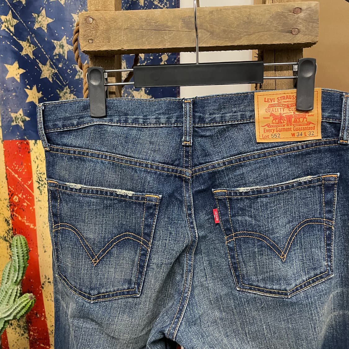 00s 리바이스 552 재팬 라인 워시드 스트레이트 데님 팬츠 상품이미지4