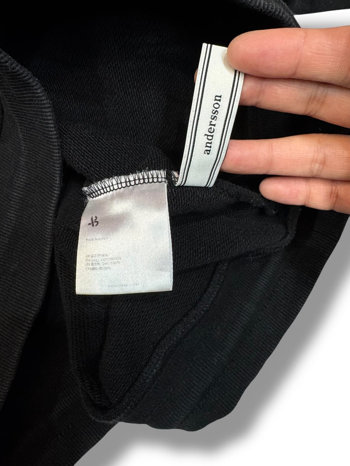 앤더슨벨 하프집업 후드티 (L)   상품이미지7