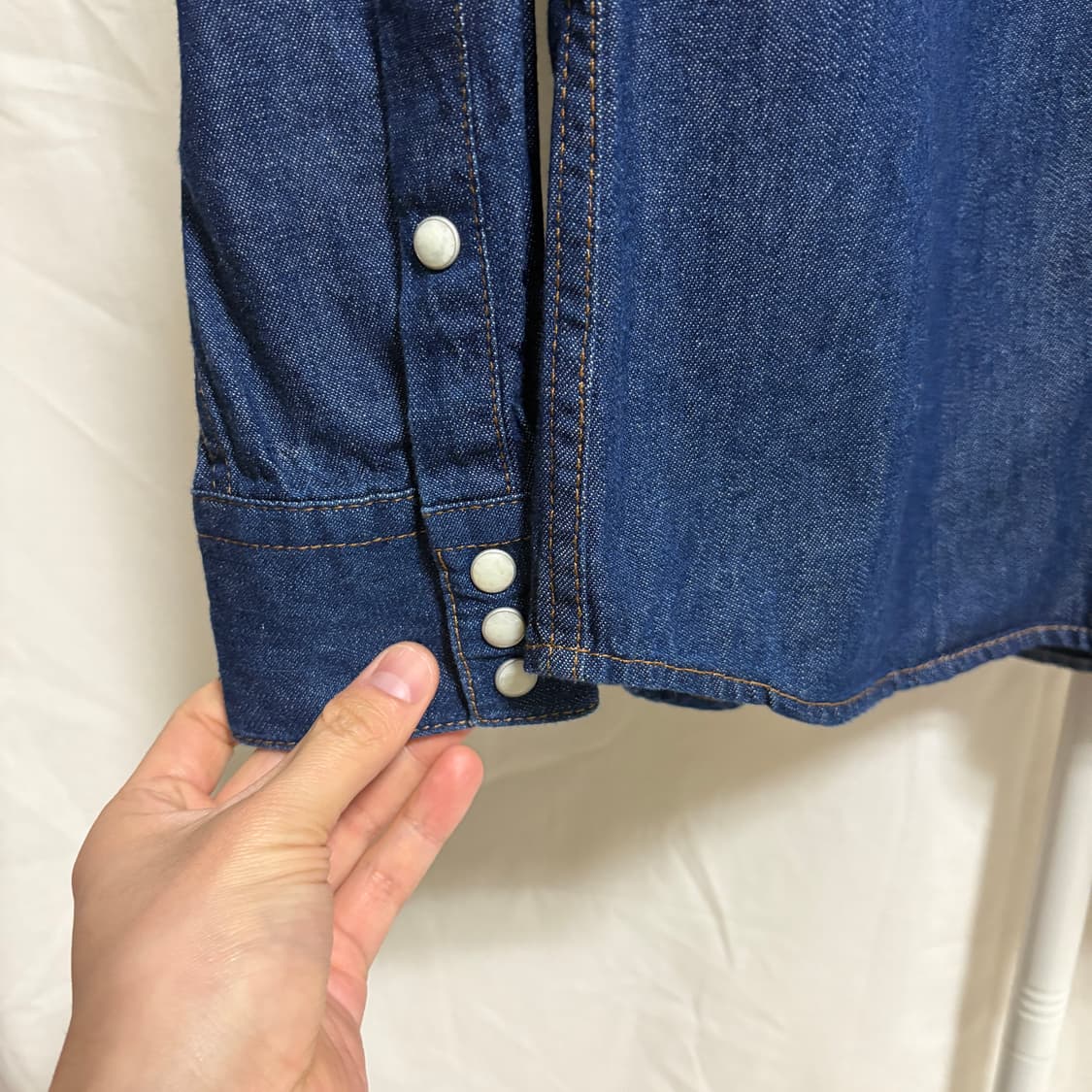 지유 데님 웨스턴 셔츠 / 블루, L 상품이미지6