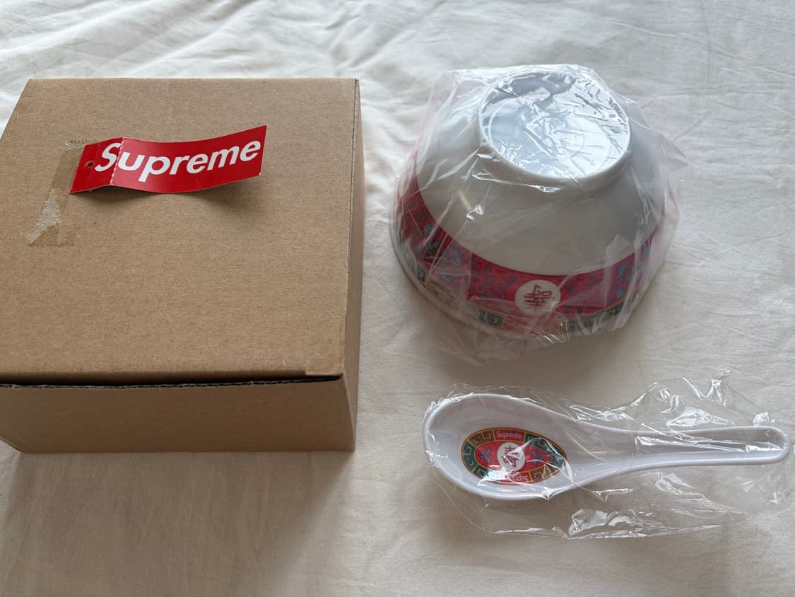 FW17 シュプリーム ラーメンボウルロンゼバーティースープセットボールエンスプーンSUPREME