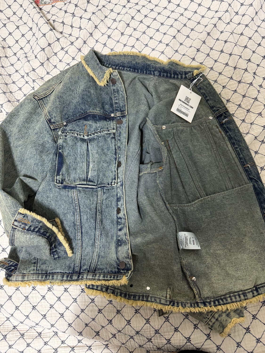 HOLY NUMBER 7 데님 트러커 L사이즈 데님자켓 팝니다 새상품 상품이미지2