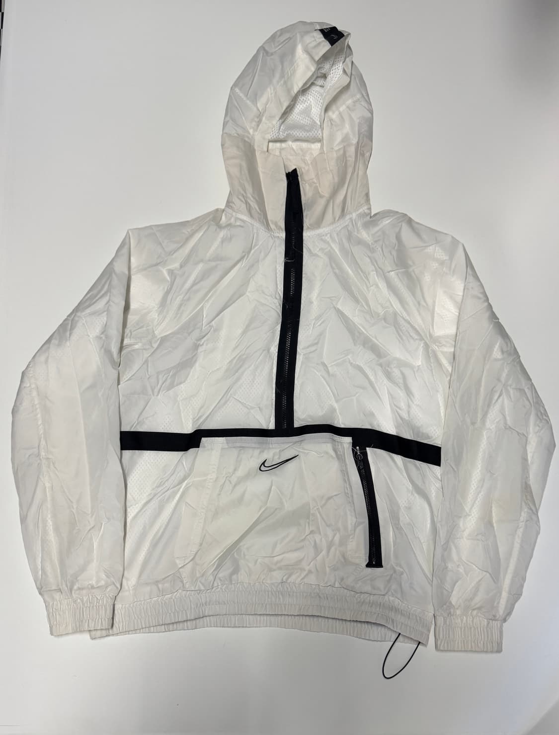 나이키 스우시 바람막이 후드 아노락 자켓 XL 화이트 상품이미지1