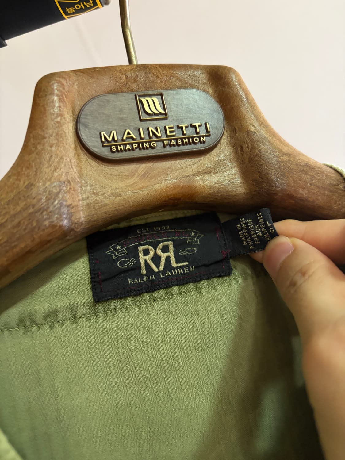 (L) RRL 베이스볼 셔츠 퍼티그 상품이미지4