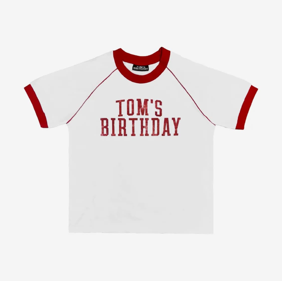 톰스벌스데이 링거 티셔츠 레드 2 사이즈 상품이미지1