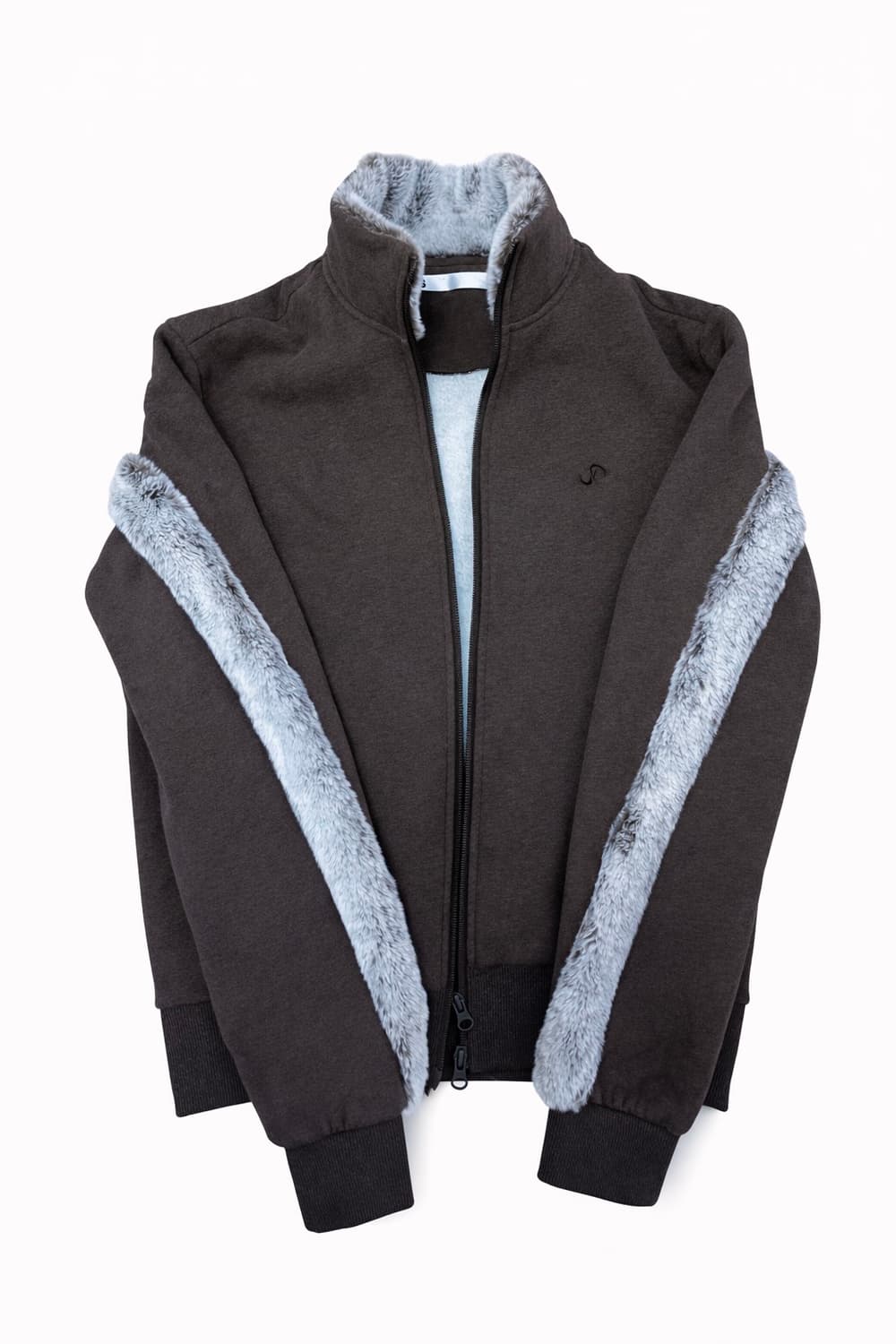 오호스 Fur Trim Jersey Zip-up 상품이미지1