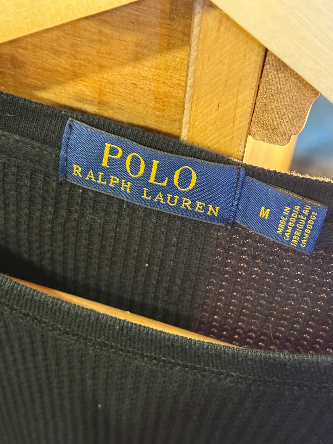 폴로 랄프로렌 레드포니 블랙 와플 롱슬리브 상품이미지2