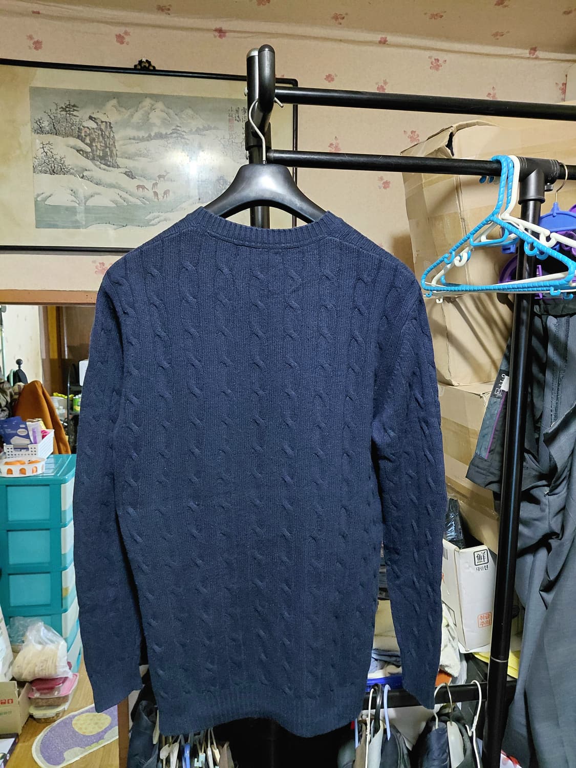 [리디아바인]울100 케이블 니트 M(100)사이즈 상품이미지2