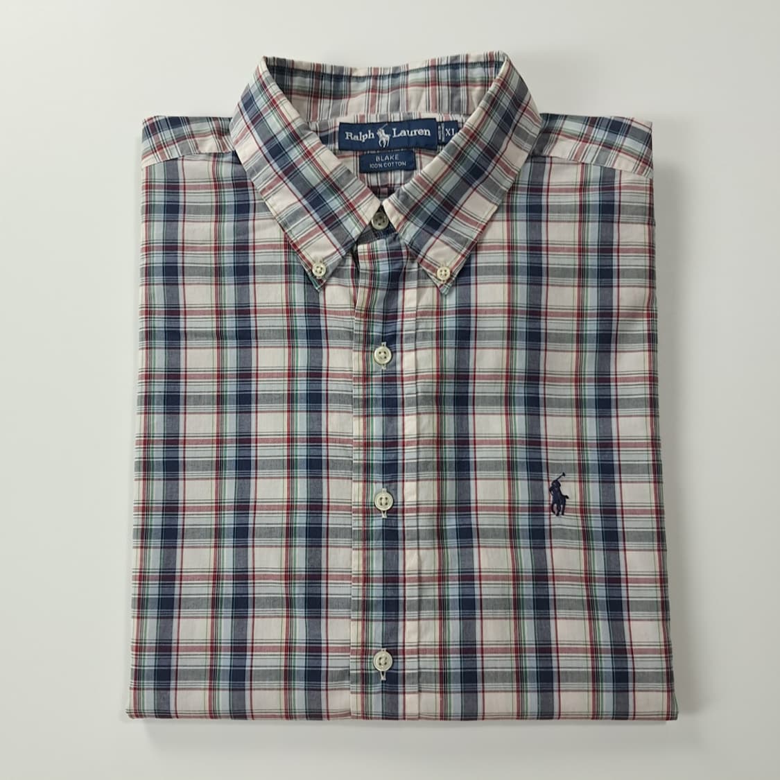 CK456 XL 폴로 90s 클래식 타탄 체크 반팔 셔츠 남방 상품이미지7