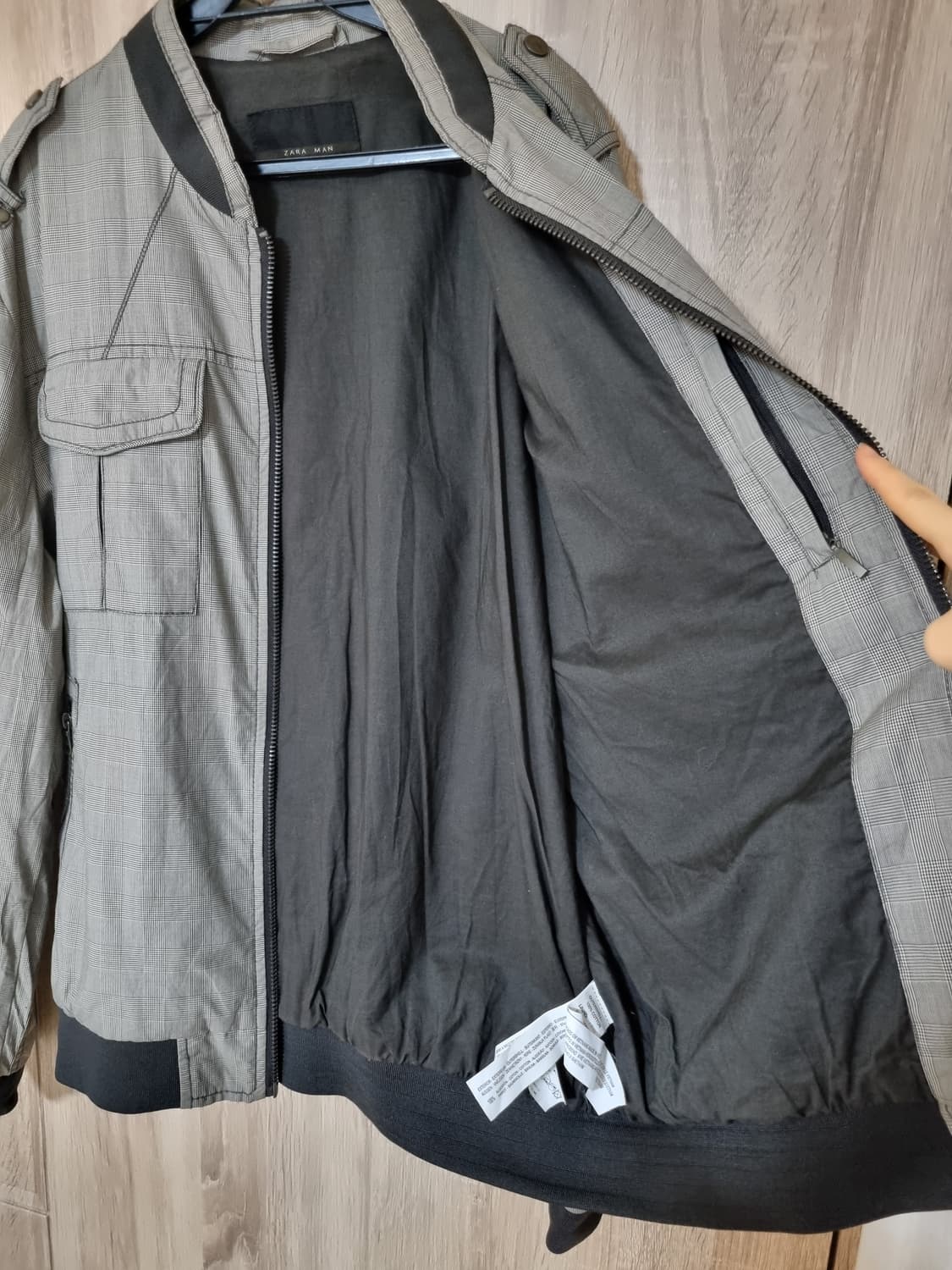 ZARA 자라 체크 봄버 상품이미지6