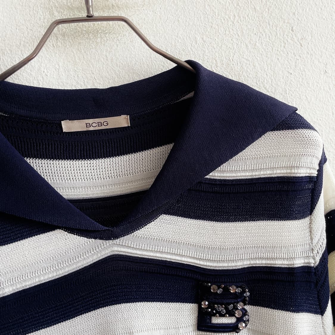 23SS BCBG 세일러카라 스트라이프 니트 원피스 상품이미지6