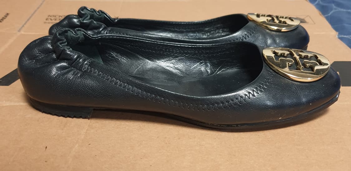 토리버치 금장빅로고 트래블 발렛 플랙슈즈 블랙 (230) 상품이미지2