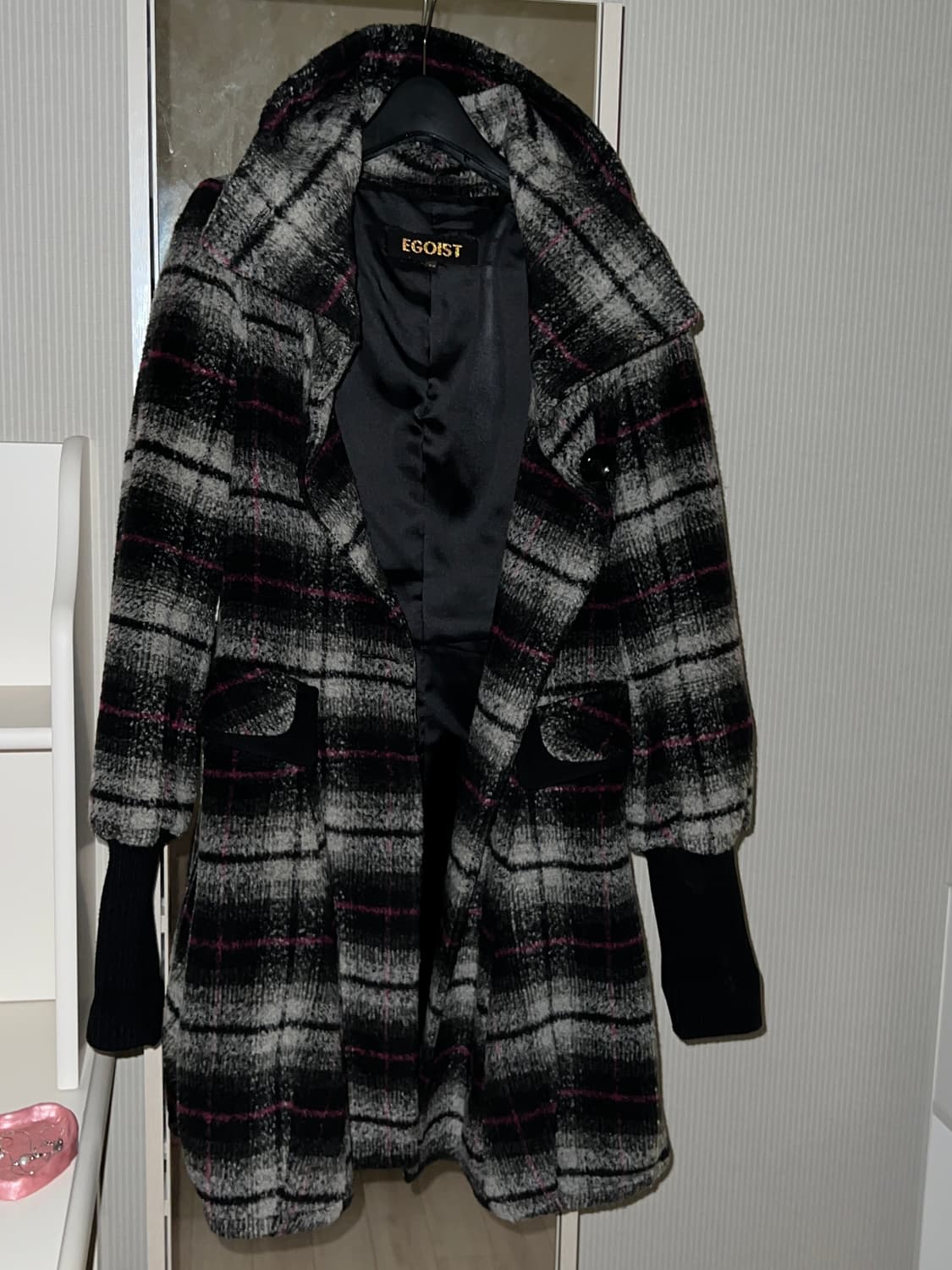 lovely check wool coat 상품이미지8