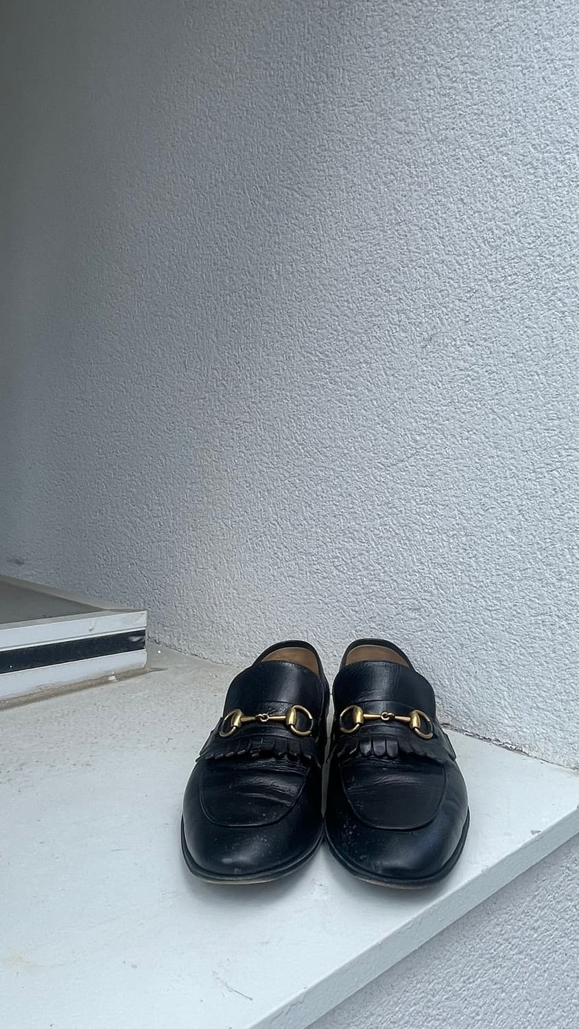 [Gucci] Fringe Horsebit Loafer with Gold 상품이미지6