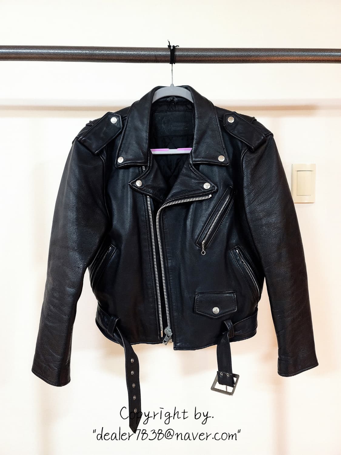 Branded Garments 크롭 라이더 가죽자켓 / M <택포> 상품이미지1