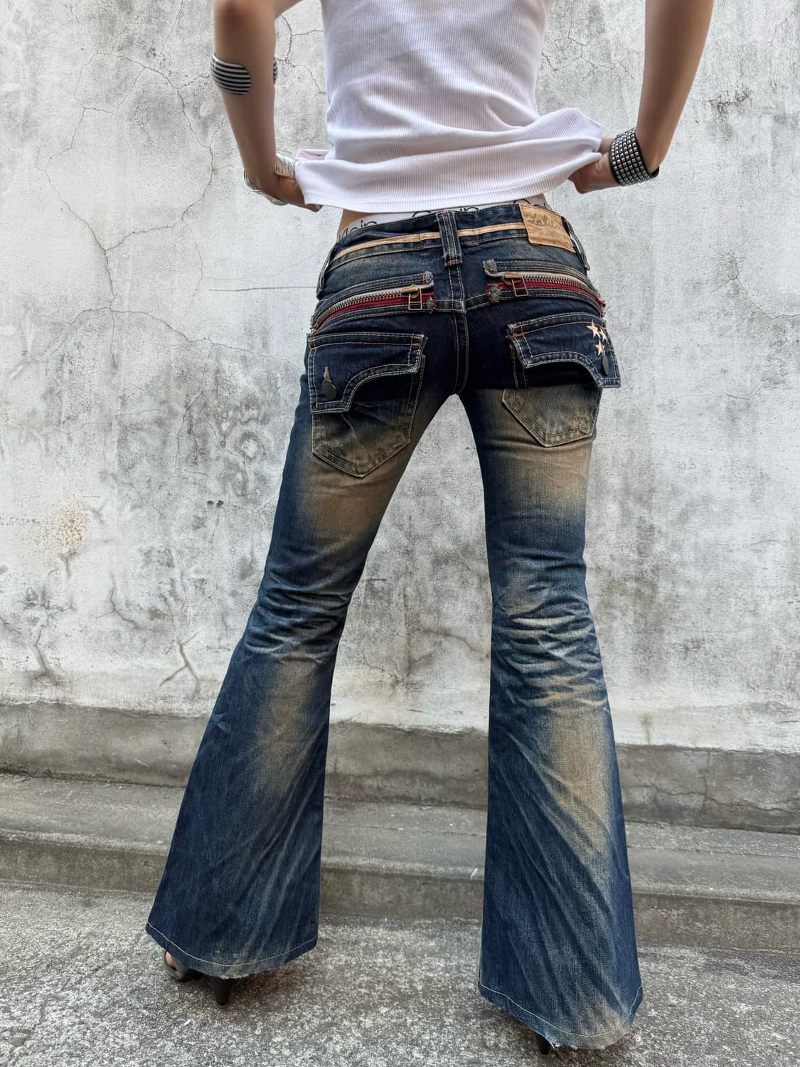 Y2K low rise denim pants 상품이미지3