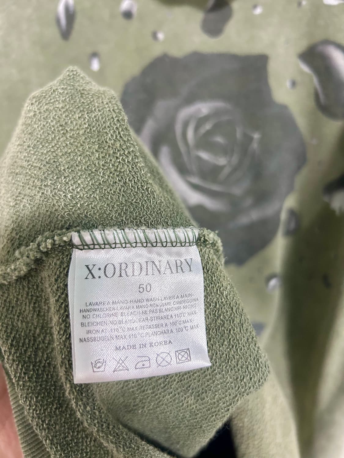 엑스오디너리 올리브그린 장미 후드 상품이미지4