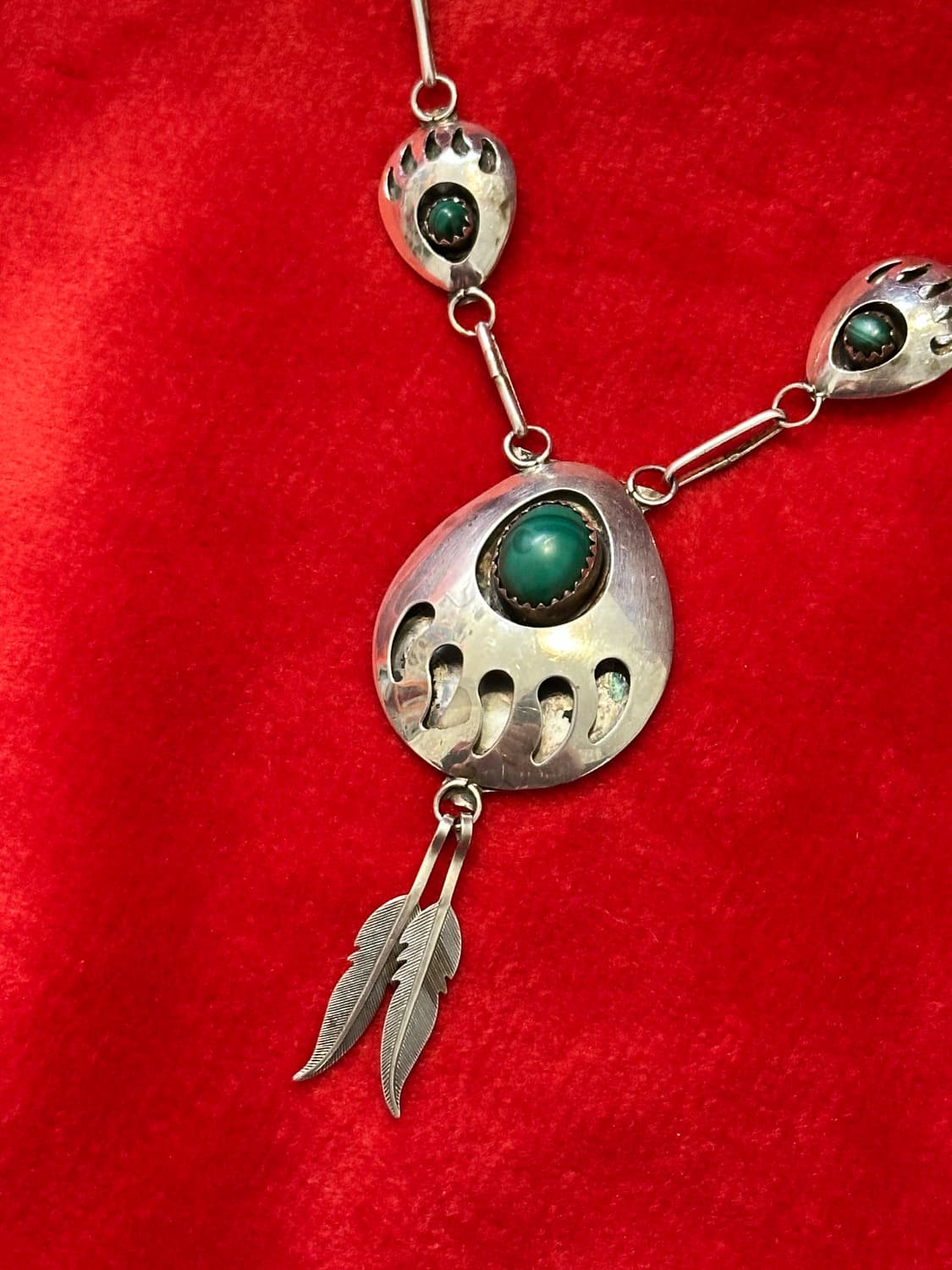 Navajo Bear Paw 925Silver Necklace 상품이미지2