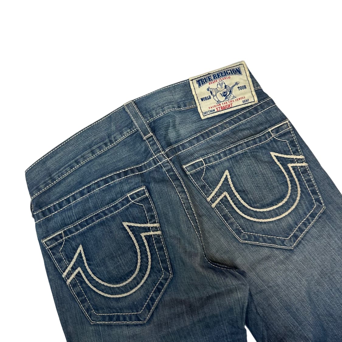 트루릴리전 화이트 스티치 스트레이트 워싱데님진 30 상품이미지4