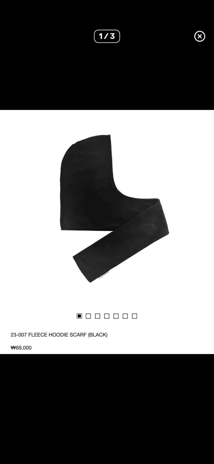 Jichoi 23-007 플리스 후드 스카프 블랙 상품이미지1