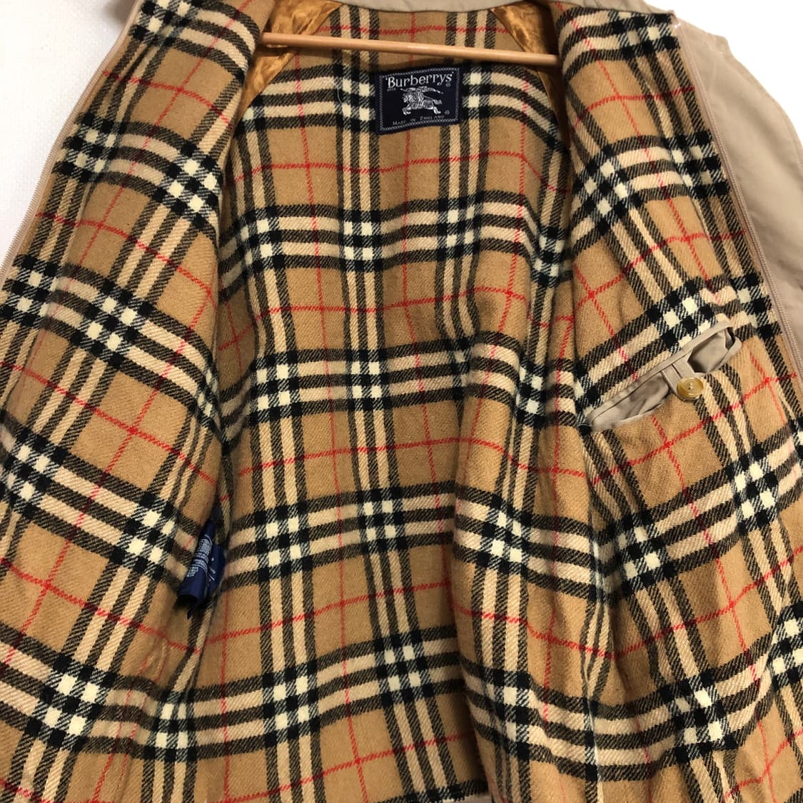 버버리 정품 블루종 자켓 남성용 노바체크 상품이미지3